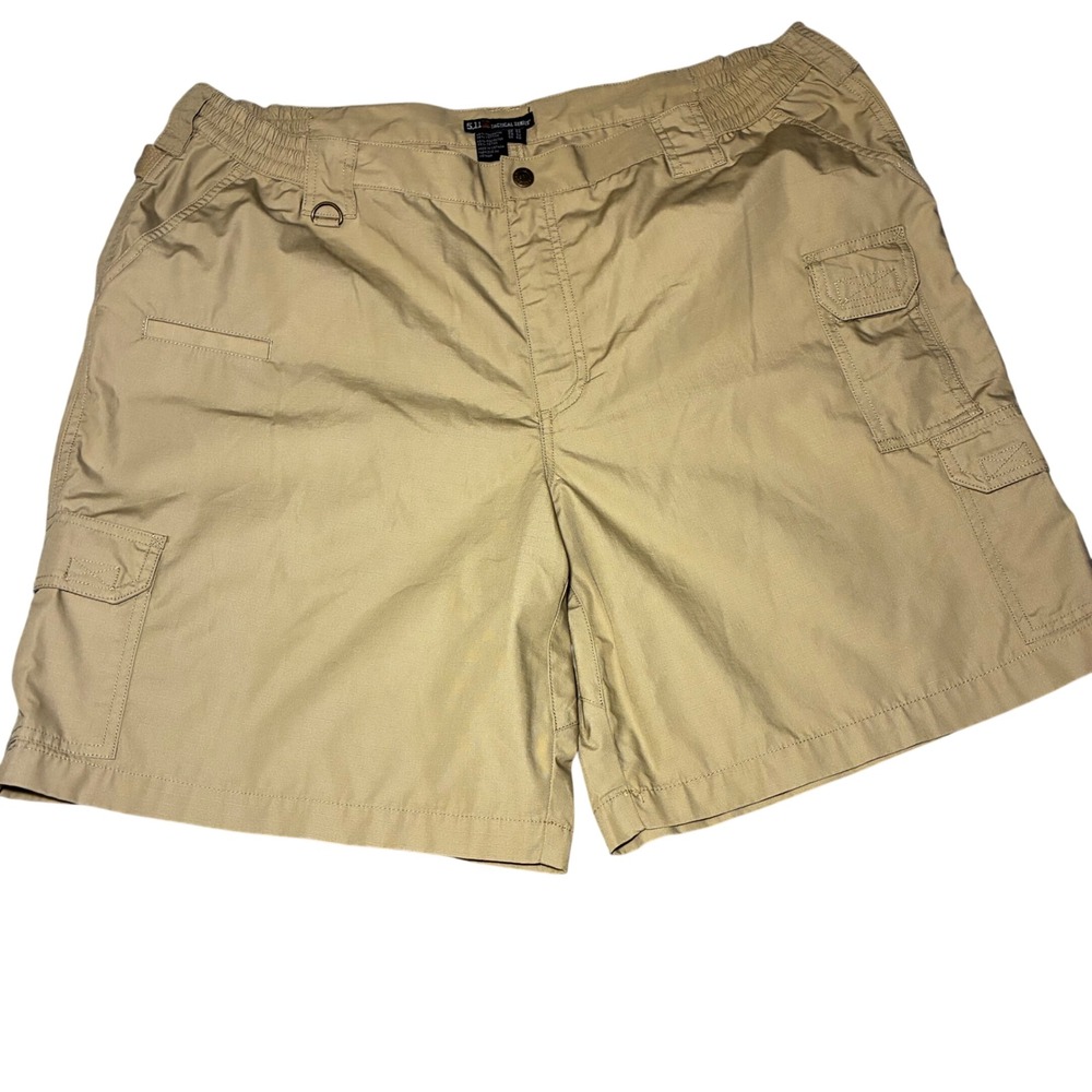 5.11 Tactical Cargo Shorts Mens 44 Khaki Ripstop Utility Outdoor‎ Hiking